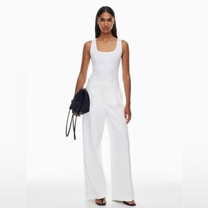 Aritzia Babaton Founder Pant Softly Structured Ultra Wide Leg Pleated Pants NWT